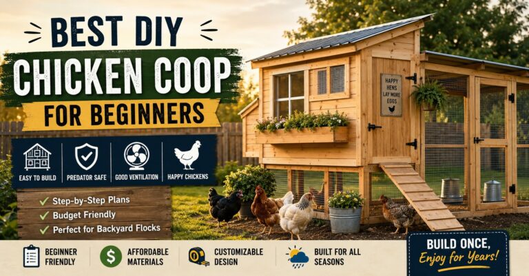 Beginner-friendly DIY chicken coop with backyard chickens and secure run