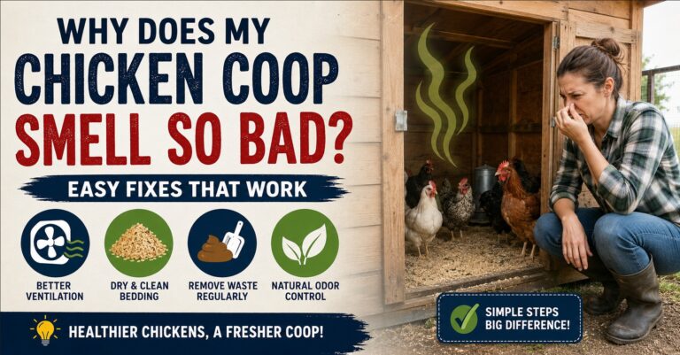 Backyard chicken coop with clean bedding and proper ventilation