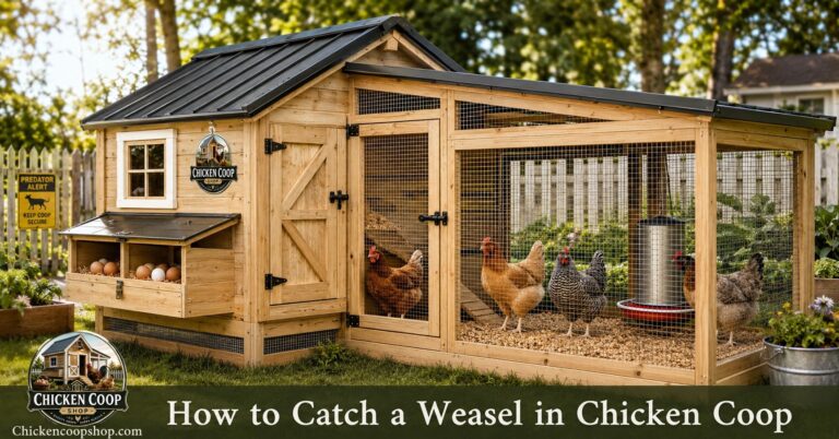 Secure backyard chicken coop with hardware cloth protection to keep weasels away from chickens